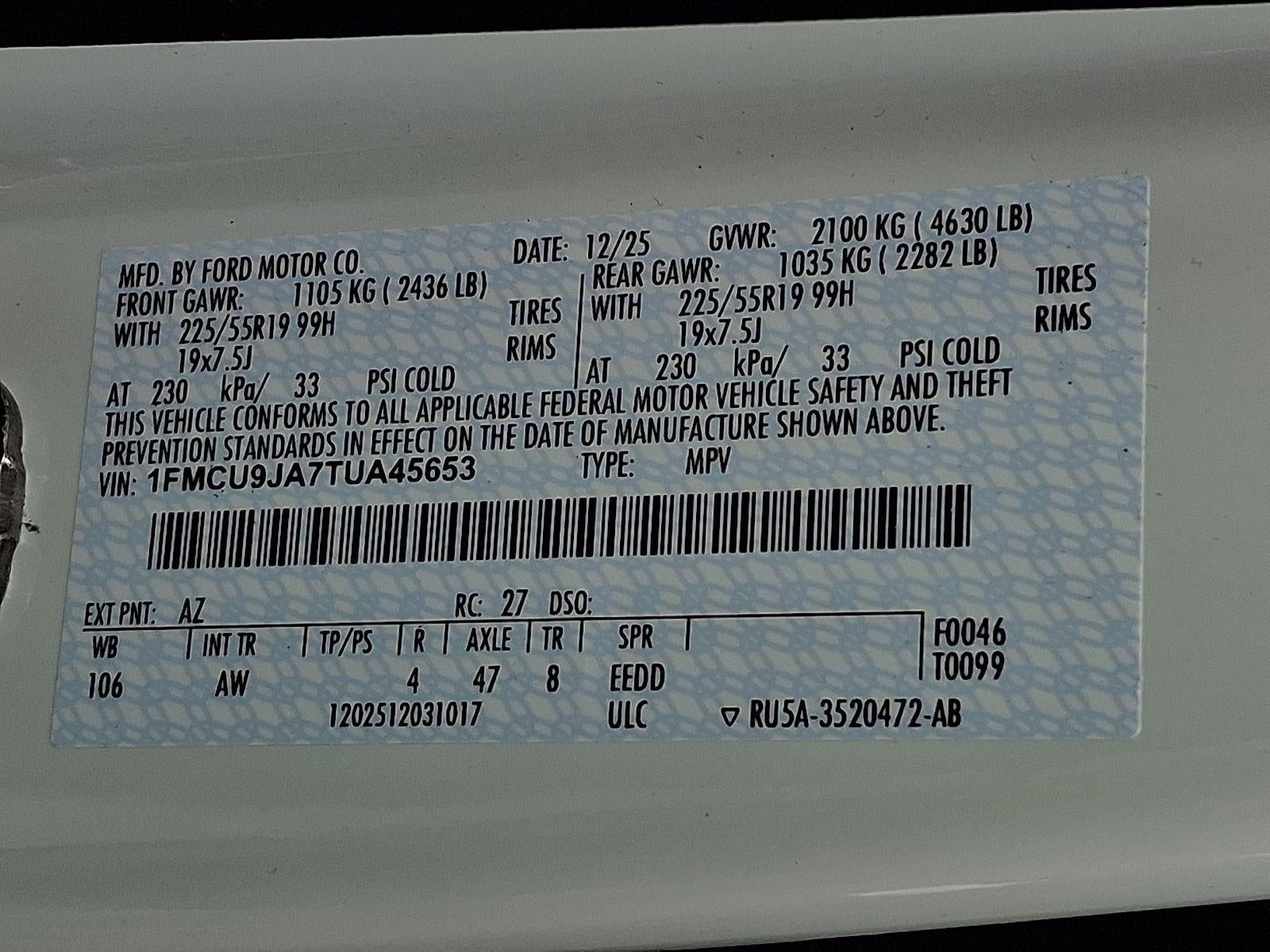 2026 Ford Escape Platinum