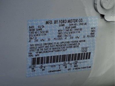 2026 Ford Explorer Active w/200A Pkg