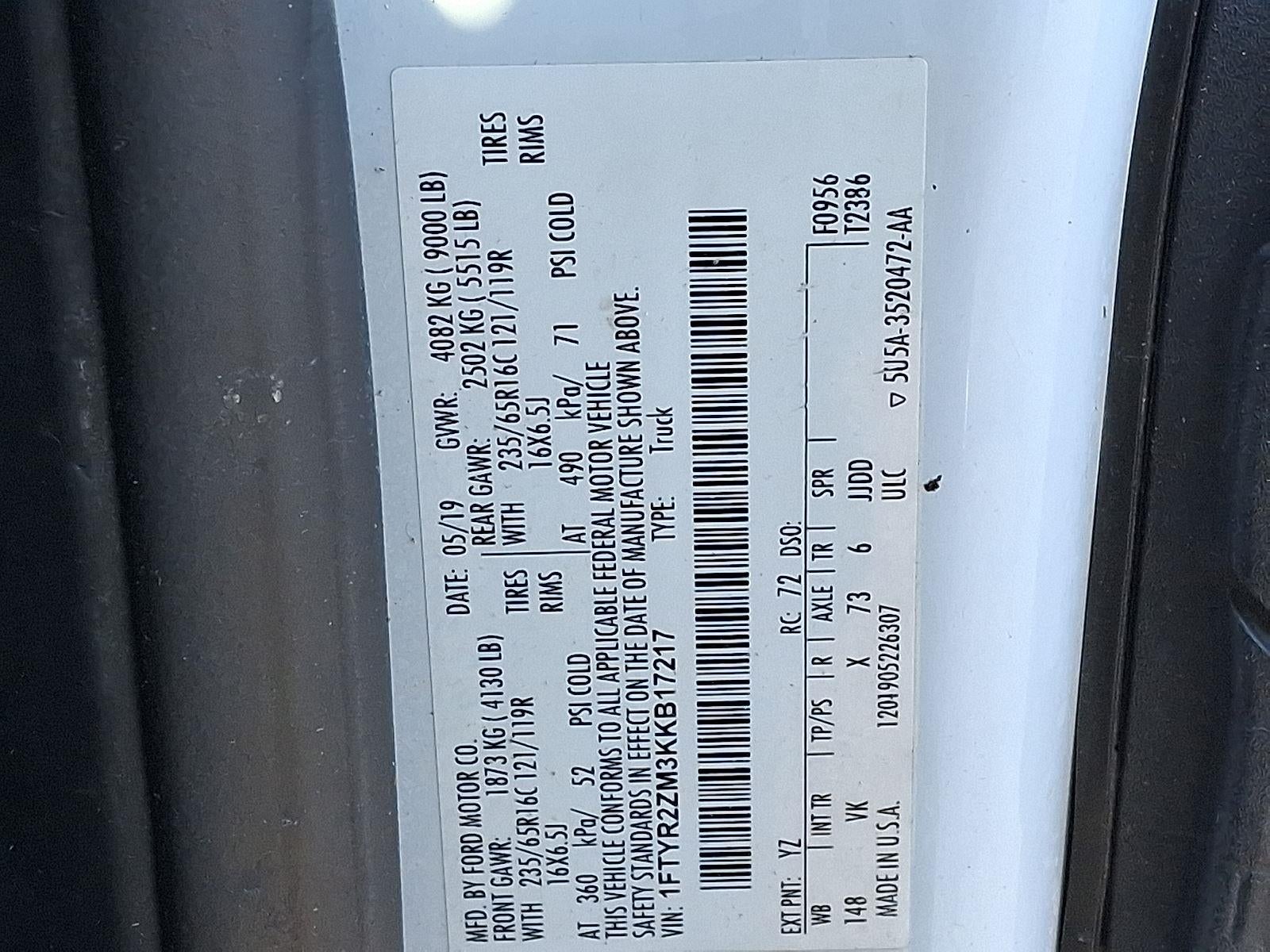 2019 Ford Transit Van T250