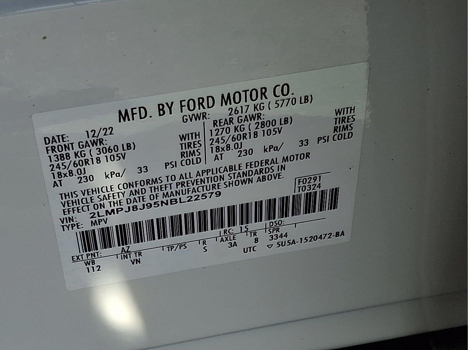 2022 Lincoln Nautilus Standard