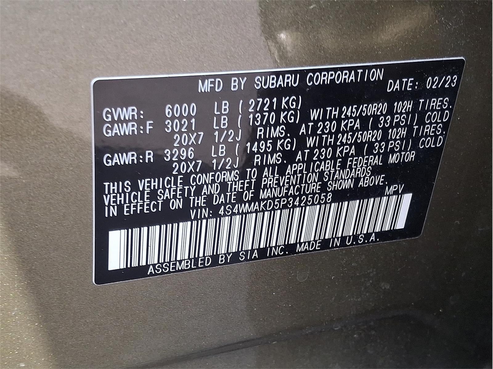 2023 Subaru Ascent Onyx Edition Limited