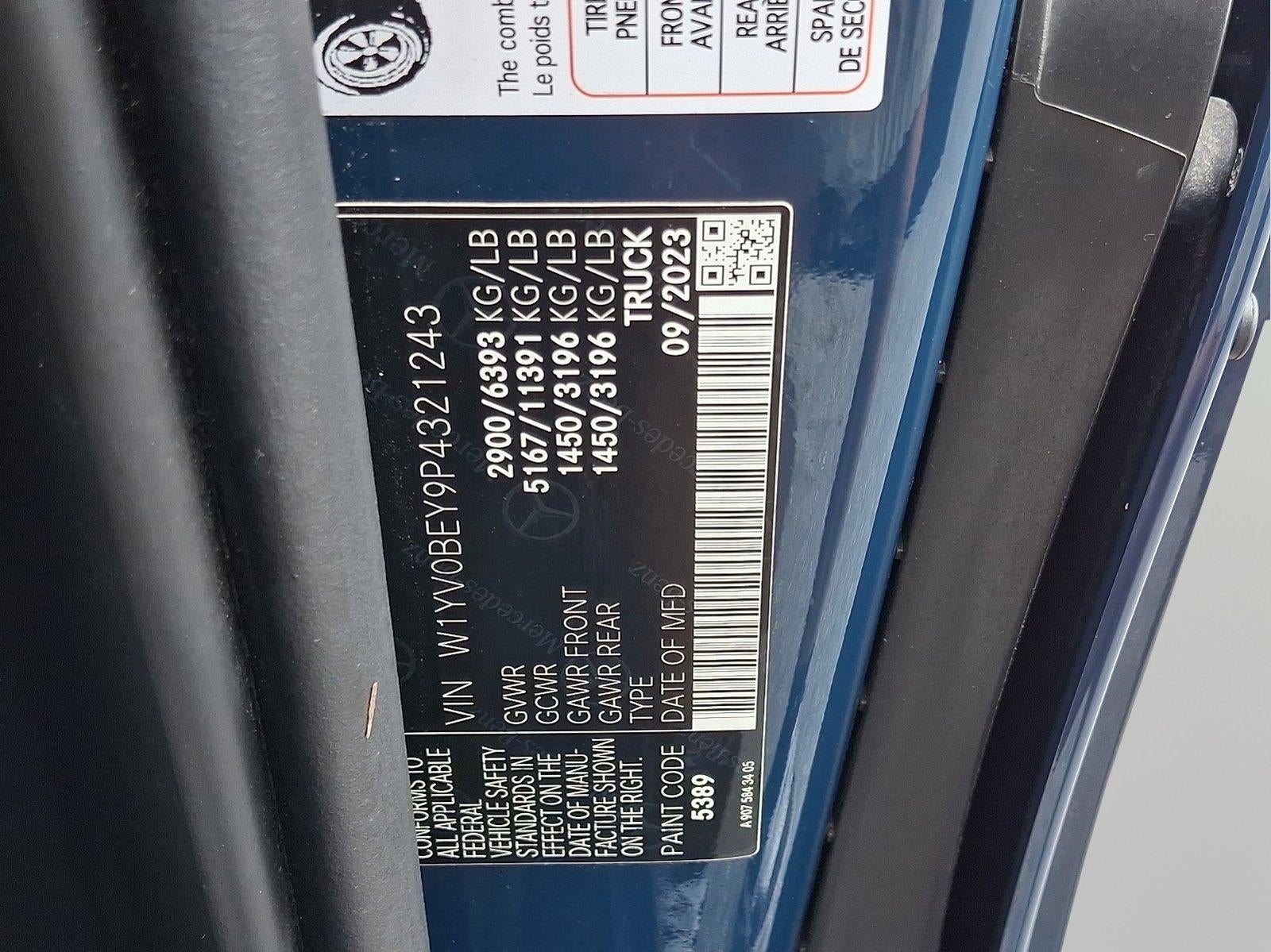 2023 Mercedes-Benz Metris Cargo Van Standard Roof 126" Wheelbase