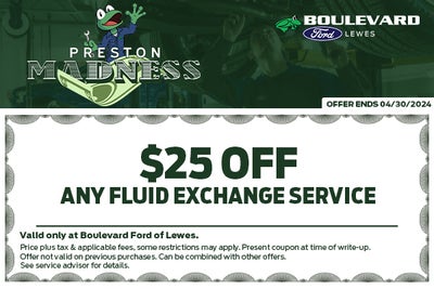 $25 off Any Fluid Exchange Service