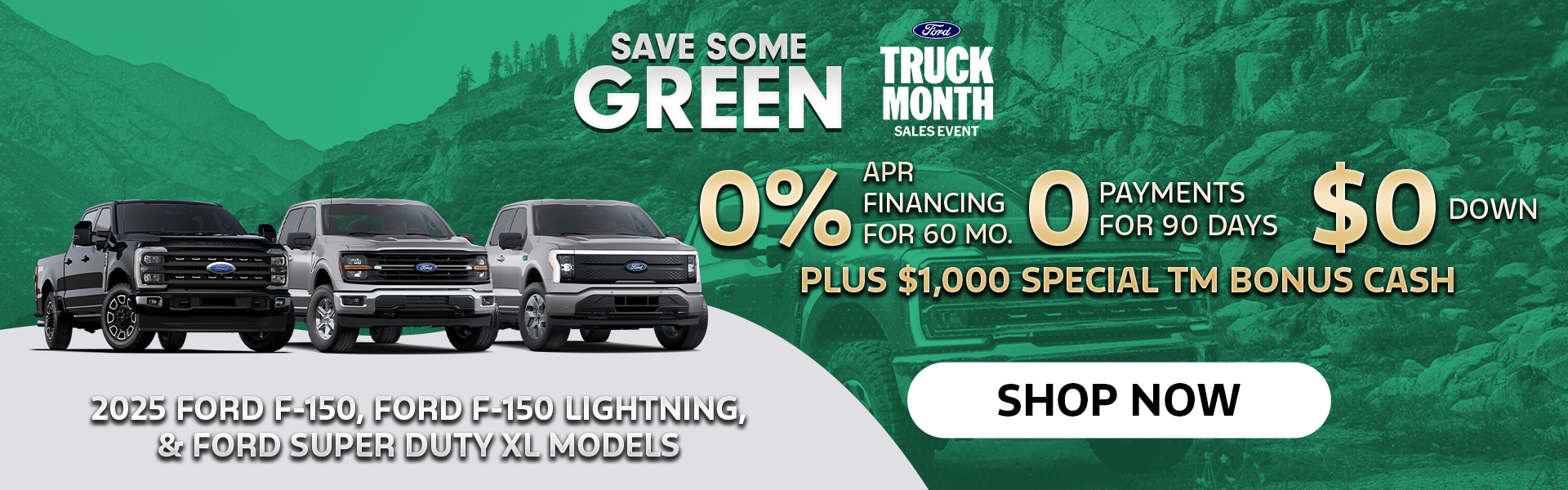 0% + $0 Down + 0 Payments for 90 Days + $1,000